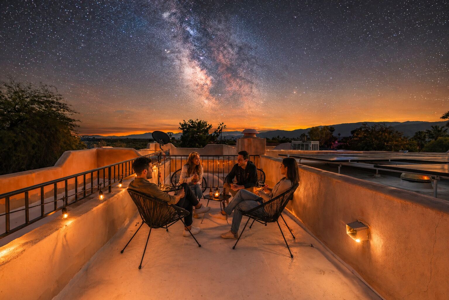 Rooftop stargazing